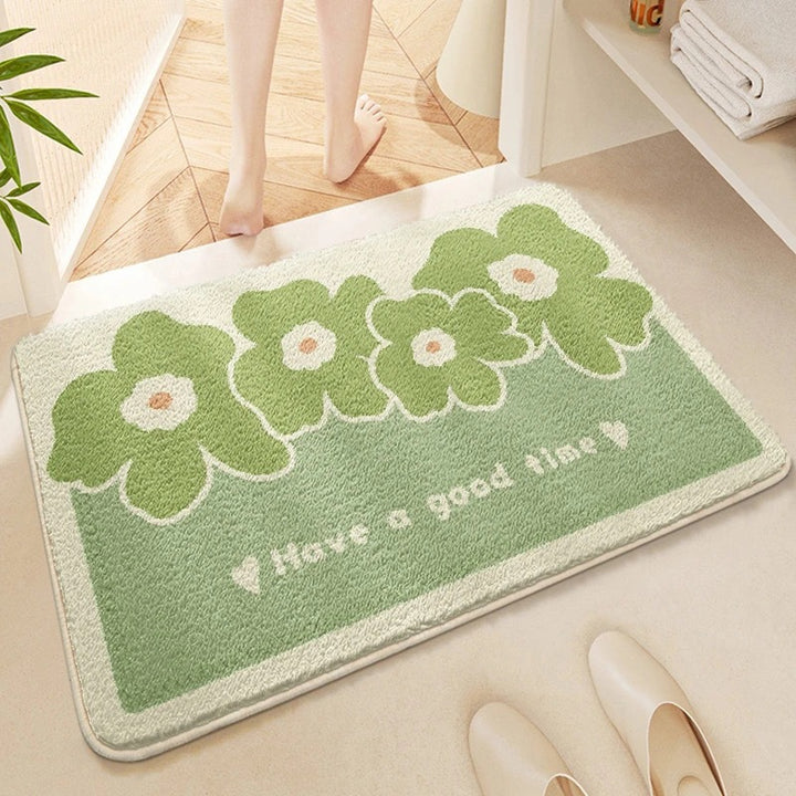 Floral Patterned Bath Mat Kalsten