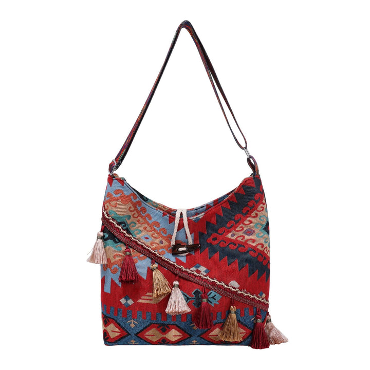 WoEthnic Patterned Flap Hobo Bag Kalsten