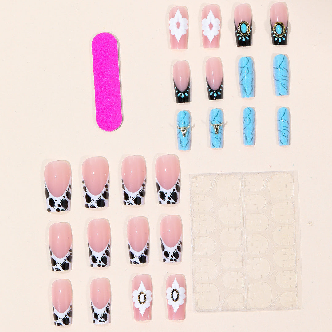 Bohemian Floral Nail Art Extensions Kalsten