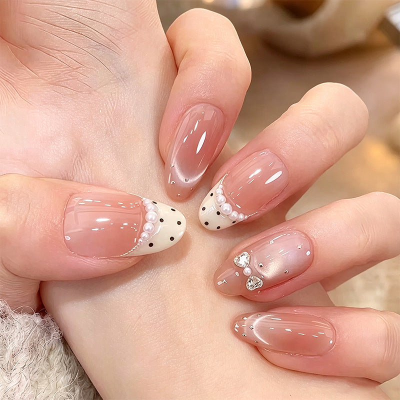Artificial nail set with sparkling glitter accents Kalsten
