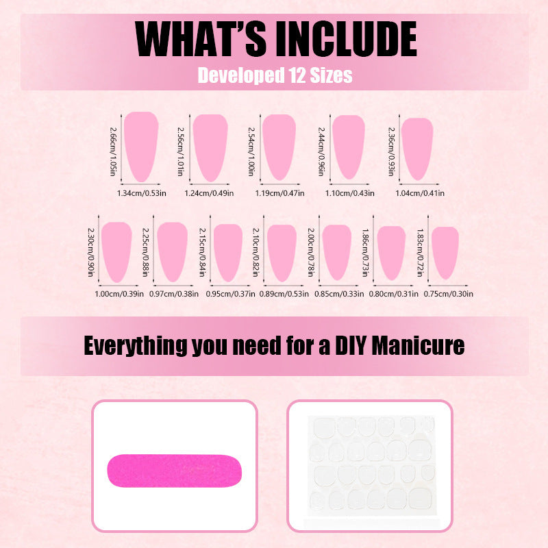 Acrylic nail set with elegant gradient and unique designs Kalsten