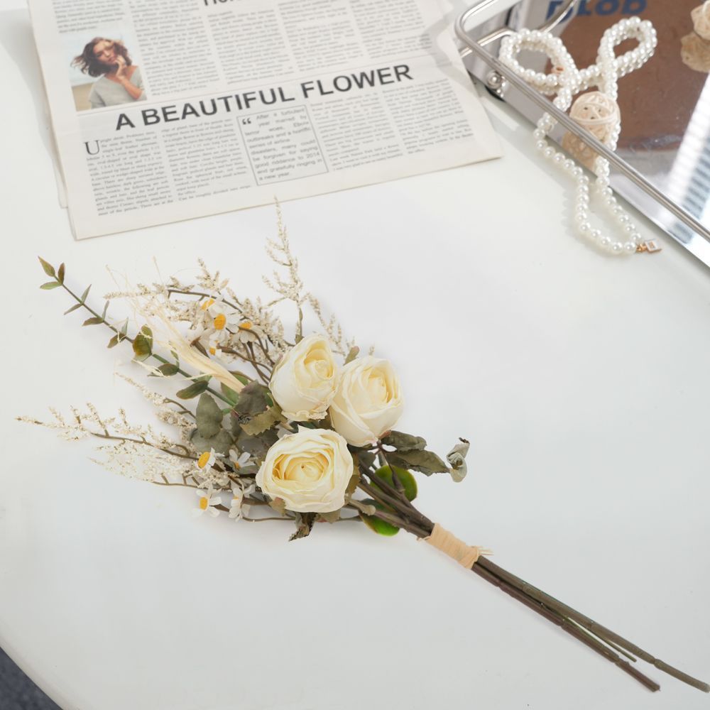 Dried Floral Bouquet with Eucalyptus and Lavender Accents