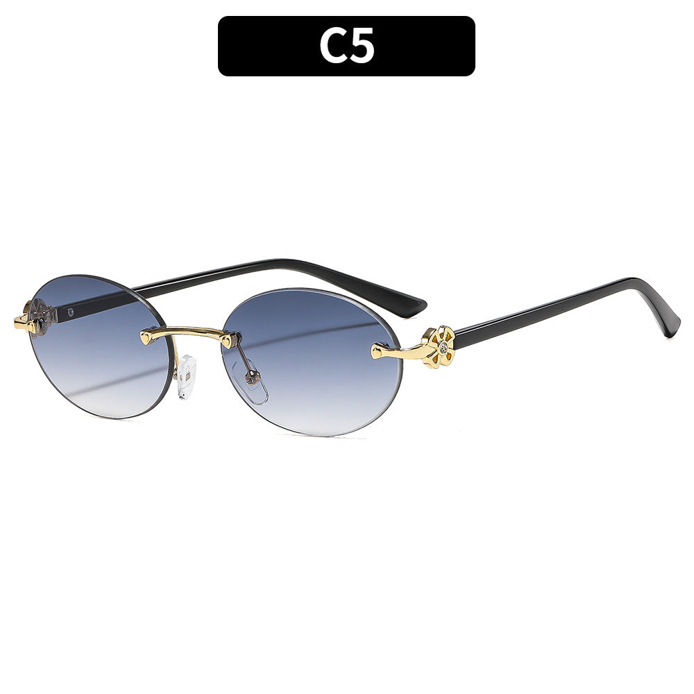 Vintage-Style Oval Sunglasses