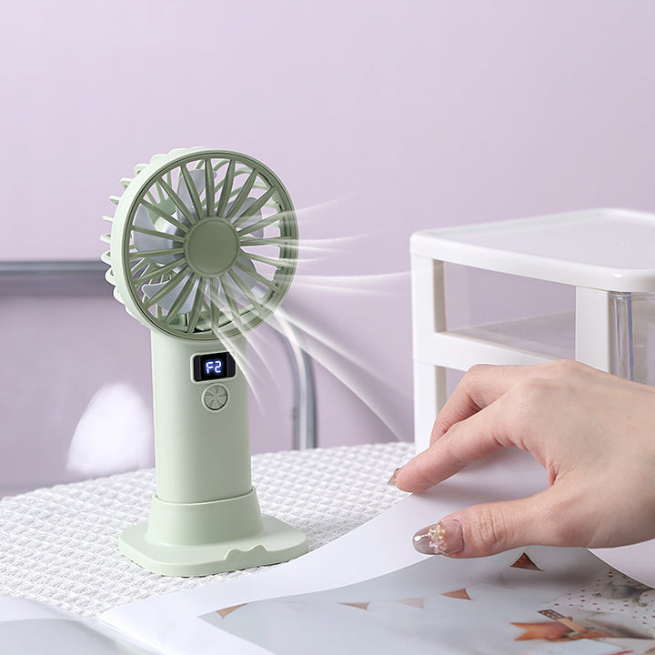 Unisex Portable USB Fan with LCD Display and Variable Speed Control Kalsten
