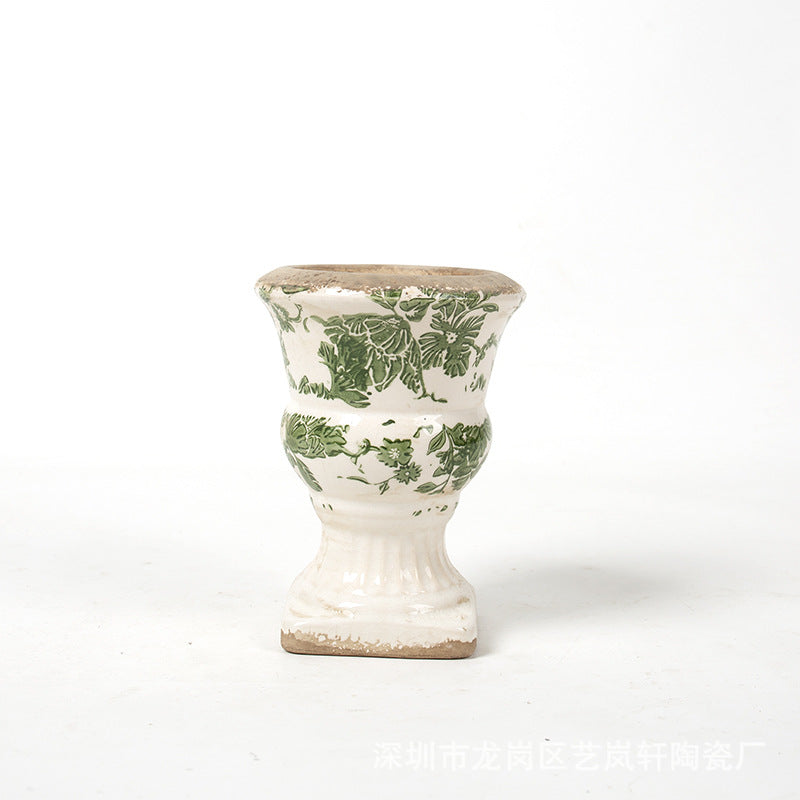 Floral Ceramic Planter Kalsten