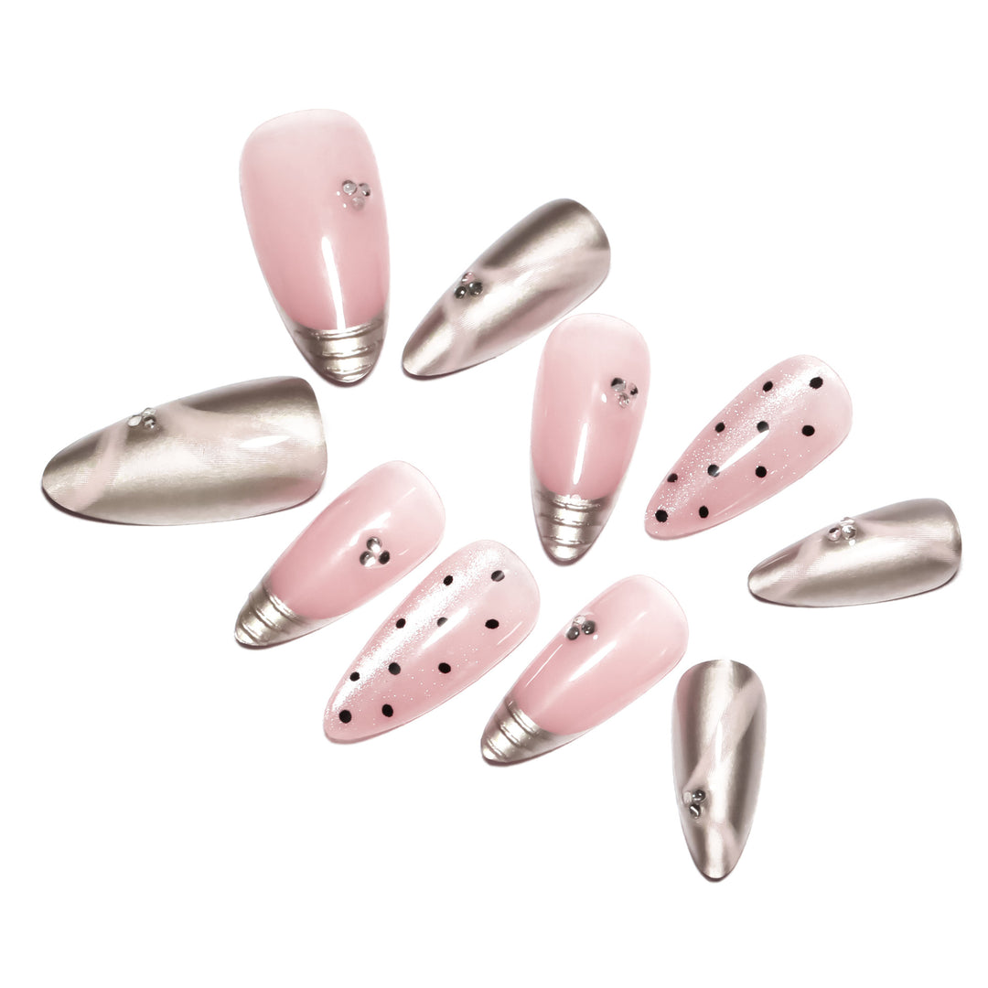 Artful Nail Extensions with Filigree Accents Kalsten