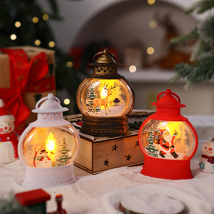Decorative Christmas lantern with festive Santa motif Kalsten