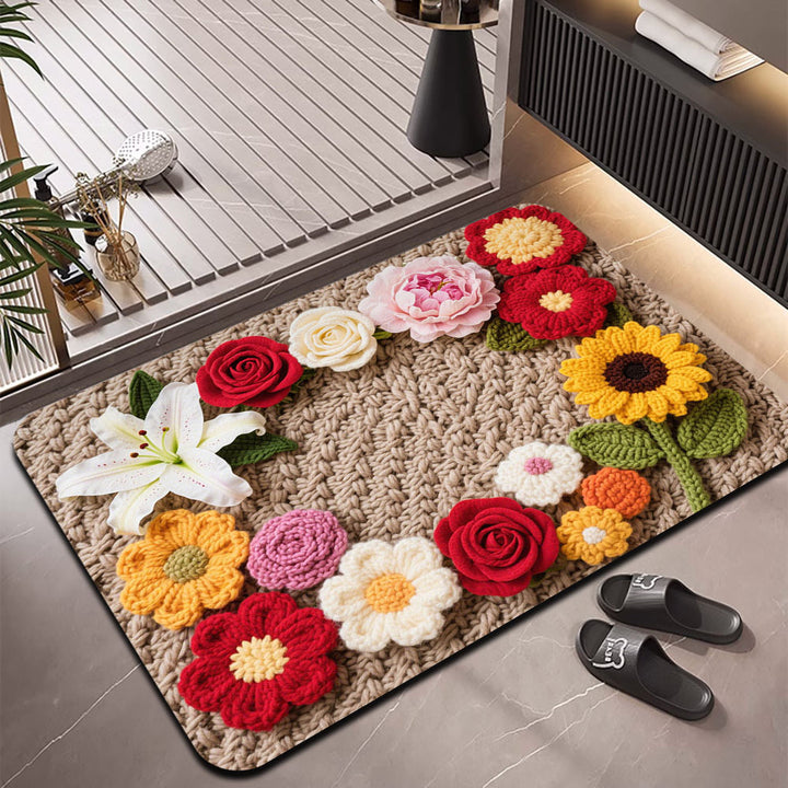 Floral Design Entrance Mat