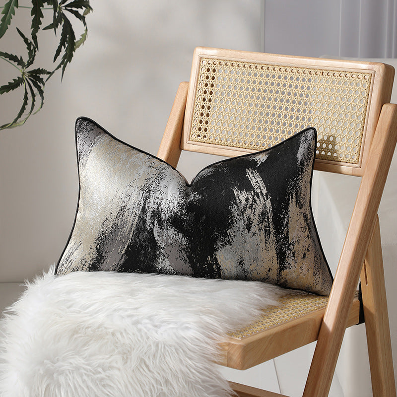 Artistic Geometric Pattern Lumbar Pillow