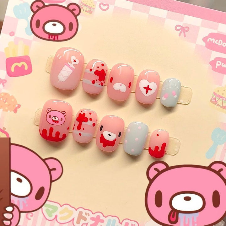 Artistic Coffee-Inspired Press-On Nail Art Set Kalsten