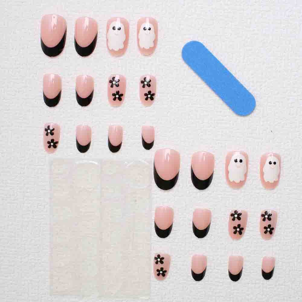 Artistic Halloween-Themed Press-On Nail Art Kalsten