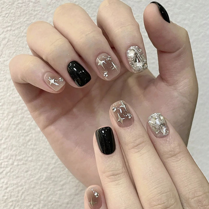 Glamorous Gemstone-Embellished Nail Art Set Kalsten