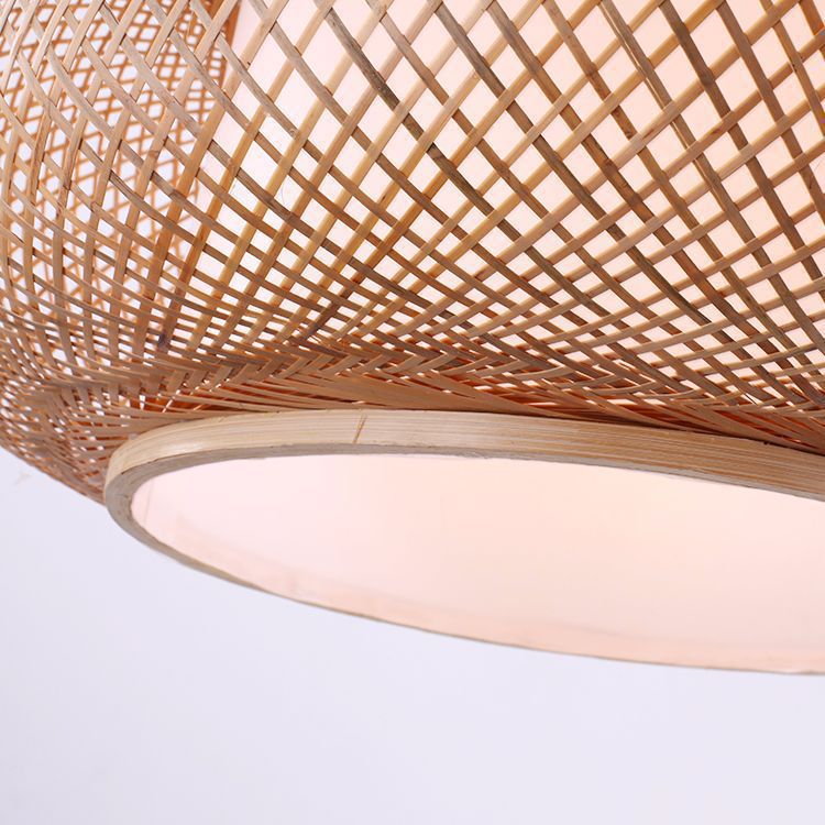 Woven Rattan Hanging Pendant Light