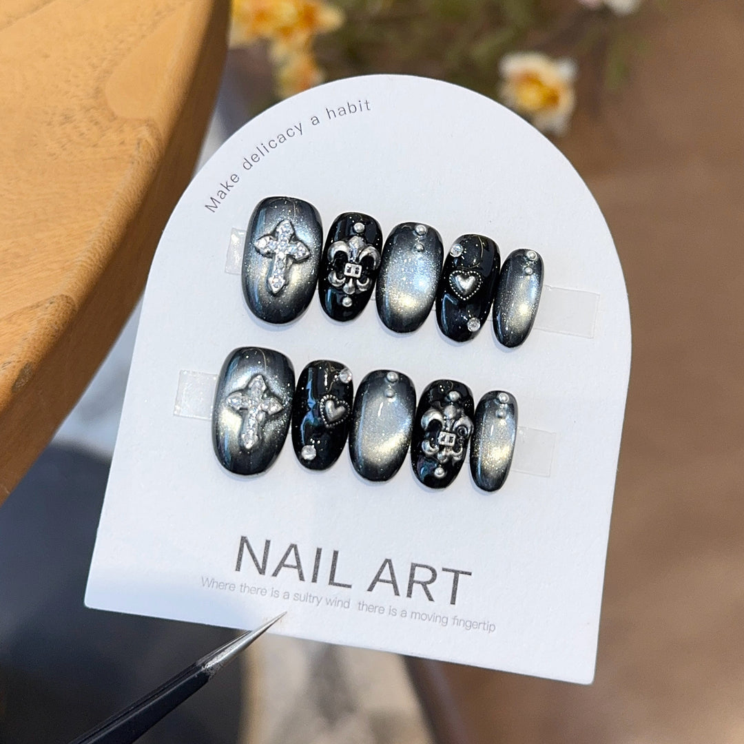 Artificial Nail Set with Decorative Elements Kalsten