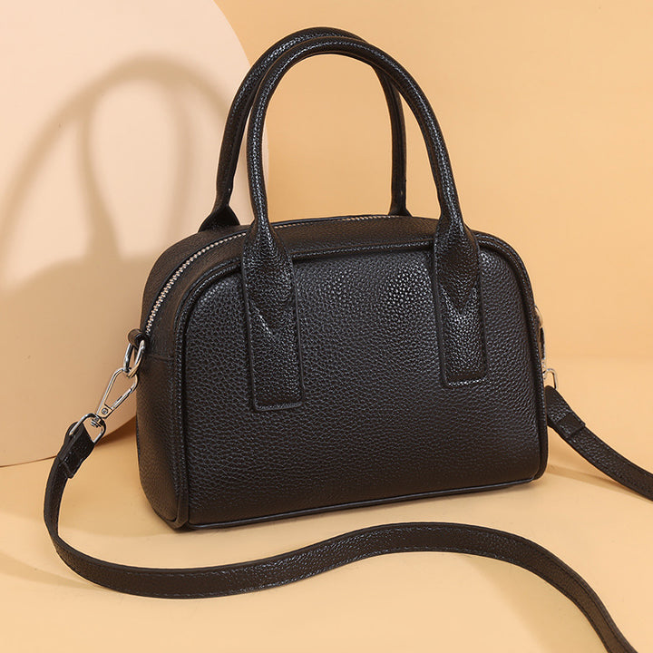 Textured Leather Mini Handheld Satchel Kalsten