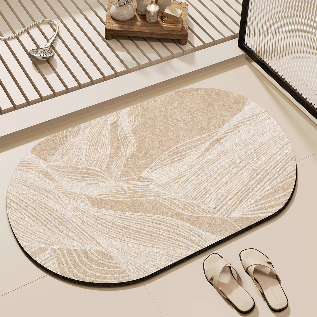 Elegant Oval Bathroom Mat Kalsten