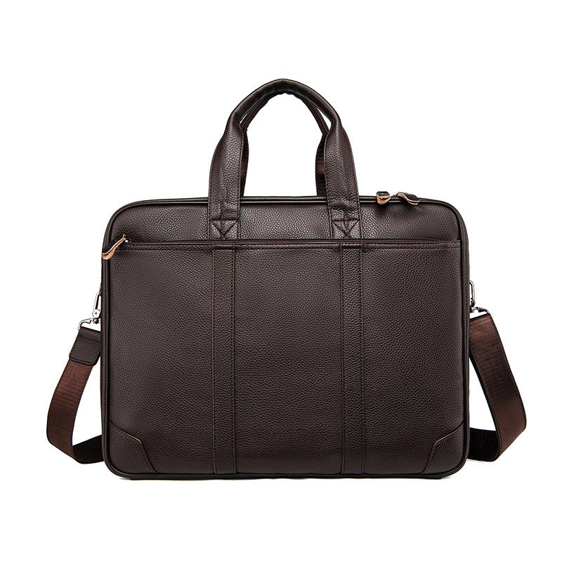 Classic Leather Business Laptop Briefcase kalsten