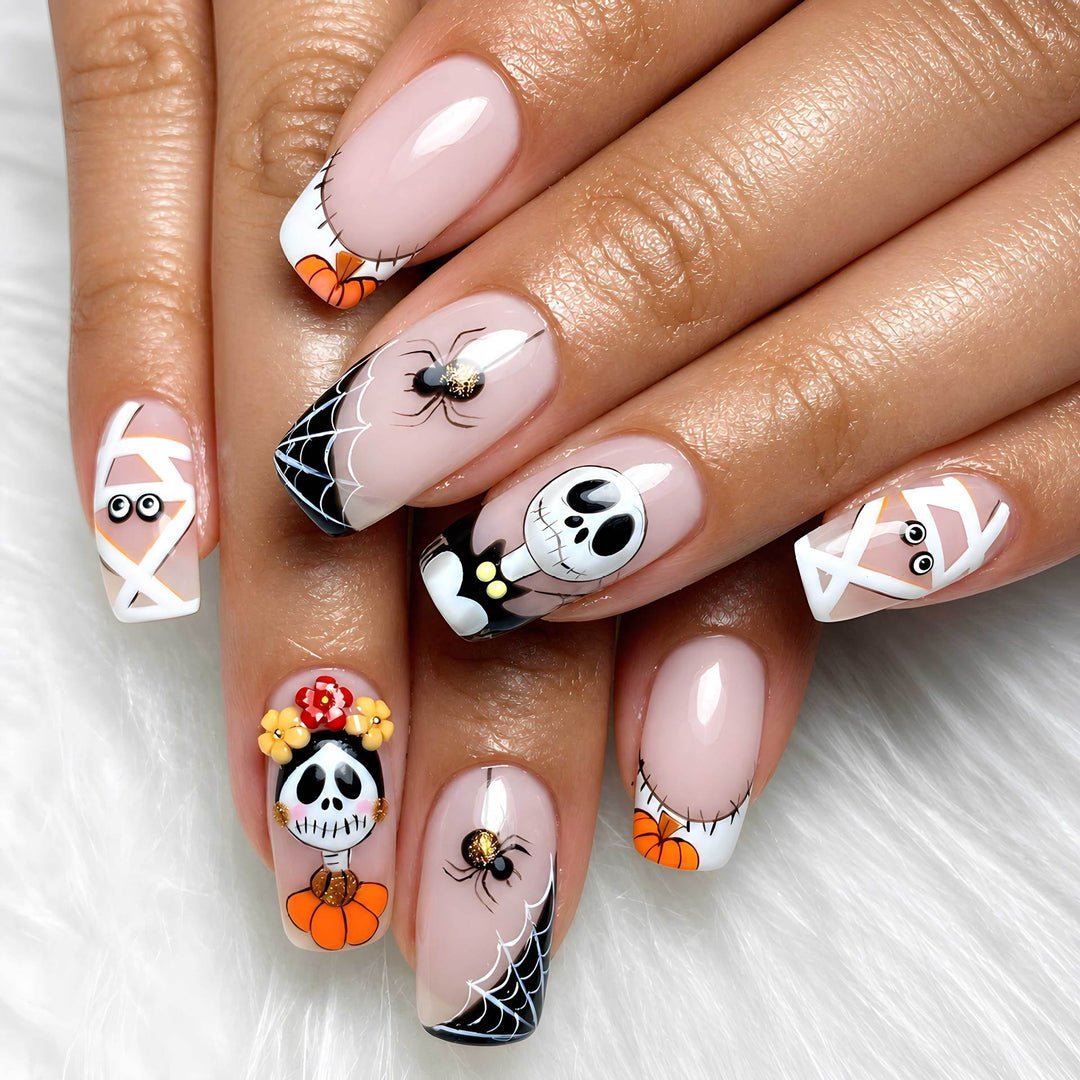Halloween-Themed Cartoon Nail Art Kit