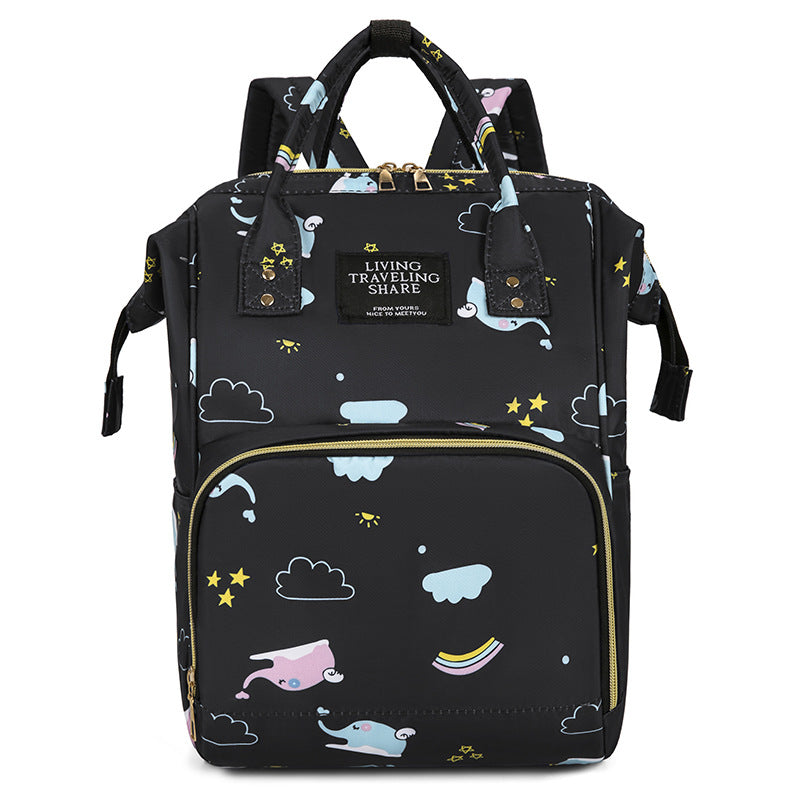 Whimsical Print Multi-Functional Baby Backpack Kalsten
