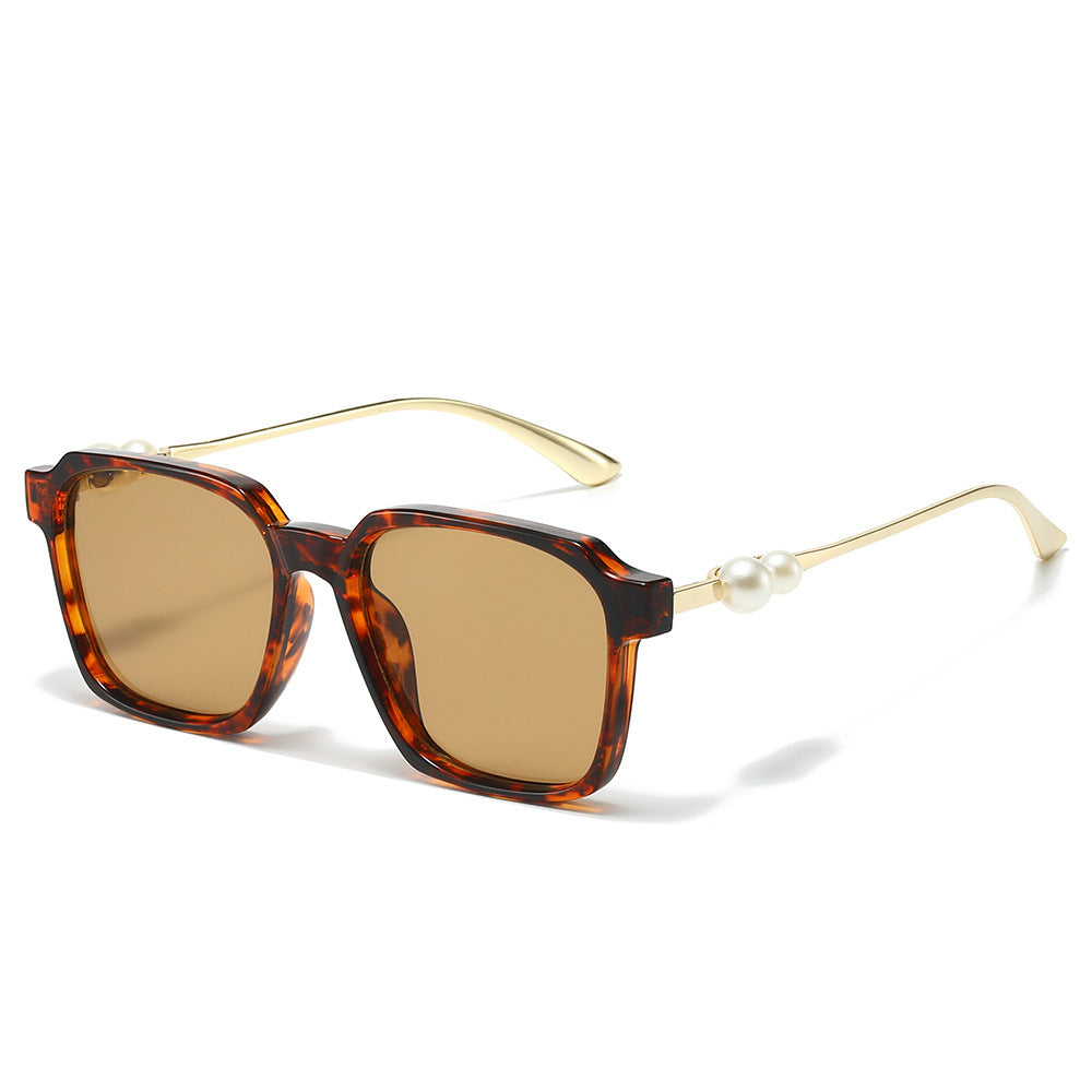 Chic Square Frame Sunglasses with Pearl Accents Kalsten