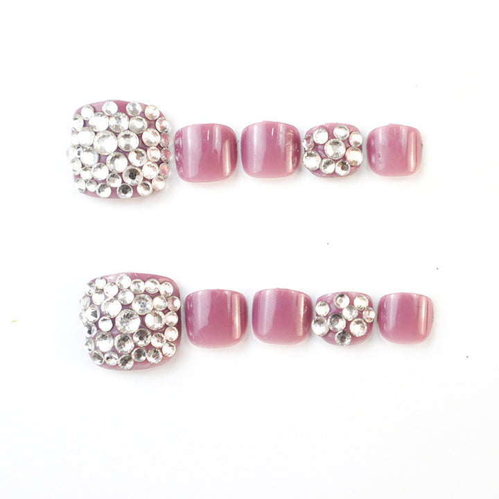 Glamorous Rhinestone Press-On Toenail Set Kalsten