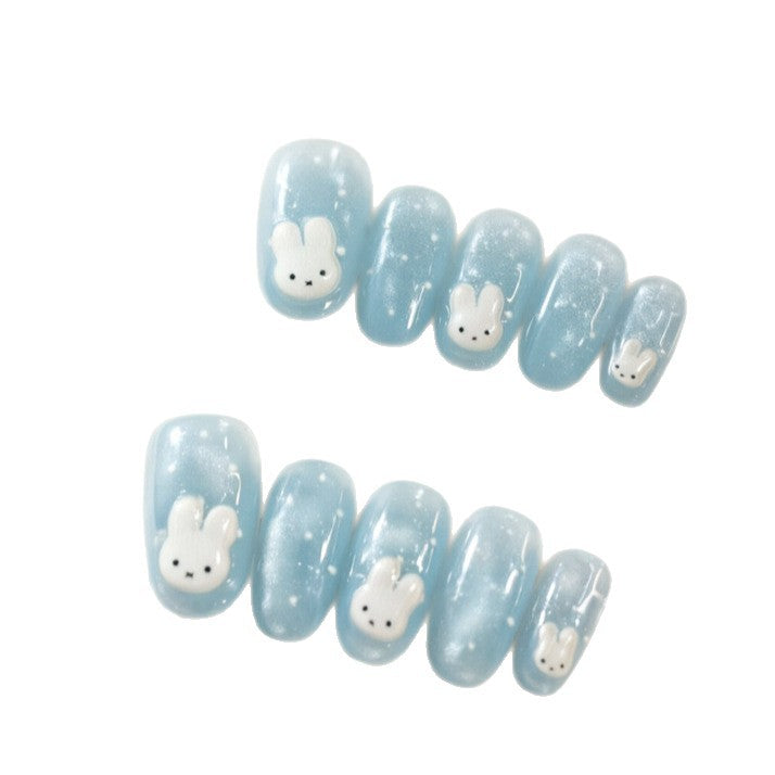 Artificial nails with sweet bunny motif Kalsten