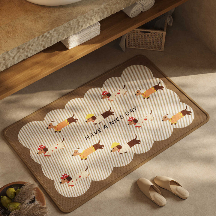 Playful Dog-Themed Bath Mat 1786546475