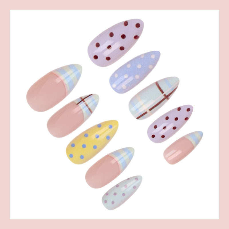 Artificial nail set with colorful patterns Kalsten