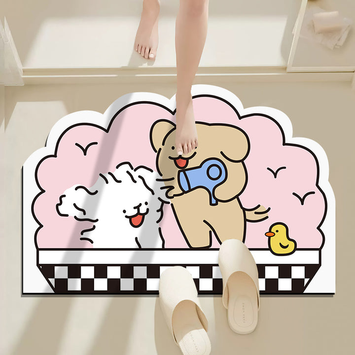 Cartoon Animal Design Bath Mat Kalsten