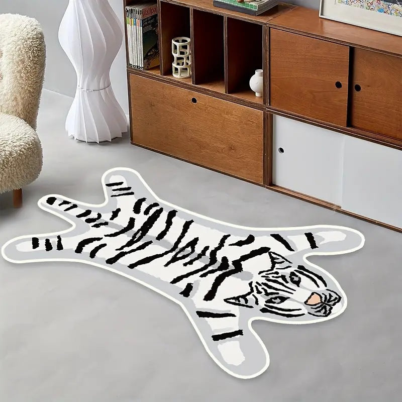 Playful Tiger Shaped Bath Mat
