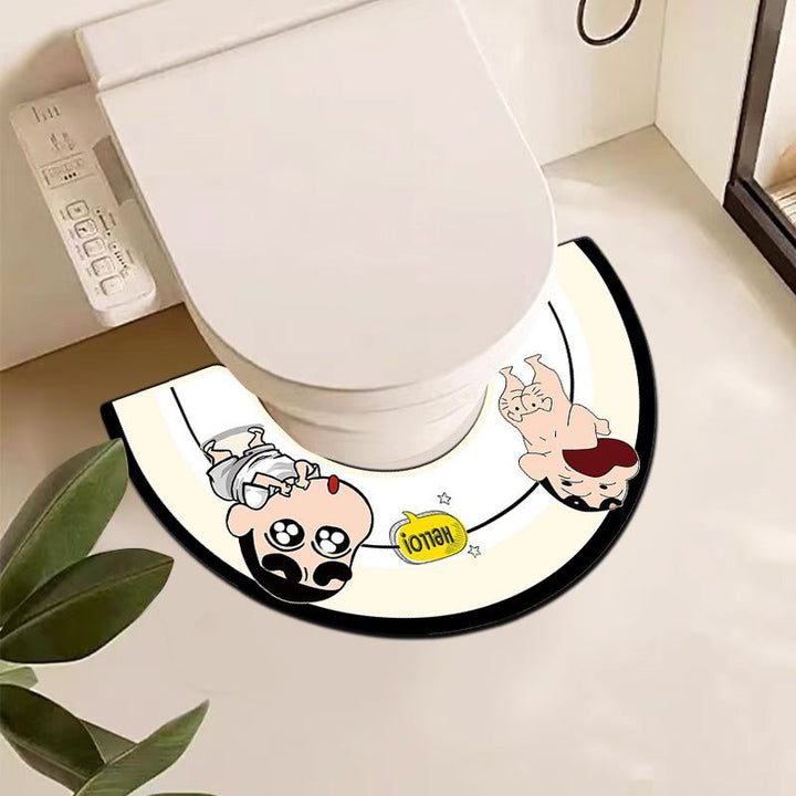 Decorative Cartoon-Themed Toilet Mat