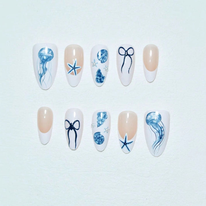Artistic Jellyfish-Themed Press-On Nails Kalsten