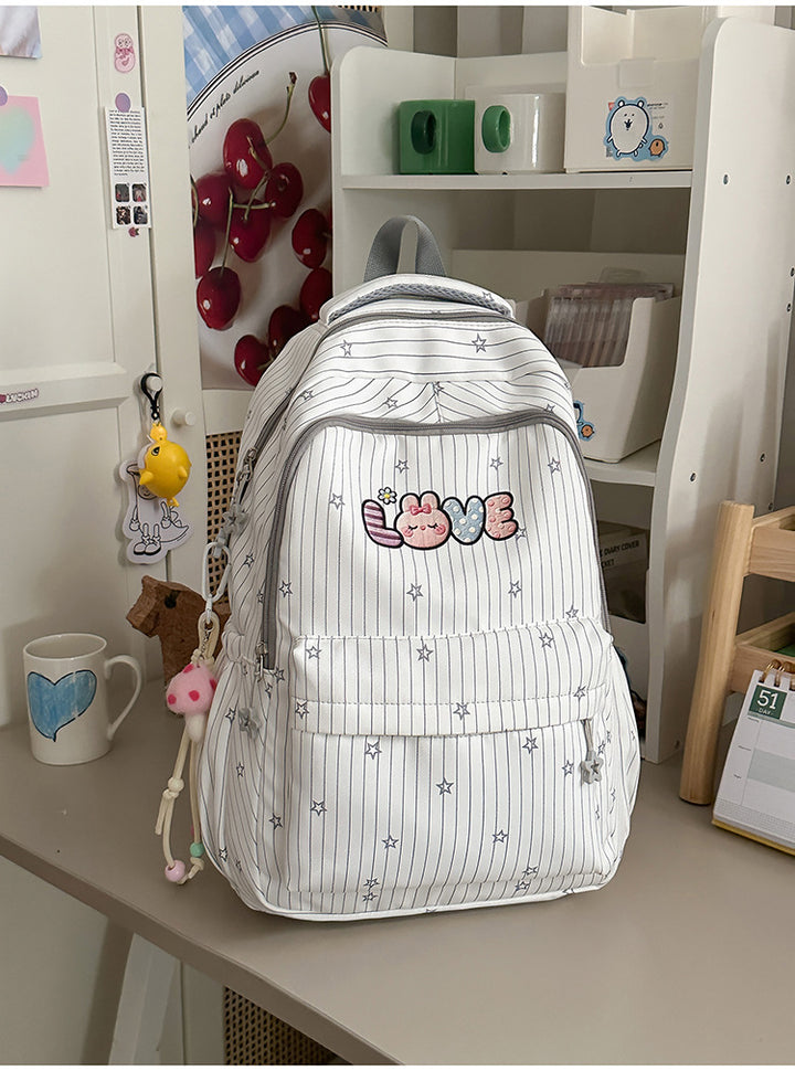 Whimsical Embroidered School Backpack Kalsten