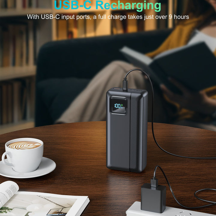 Powerbank with Integrated Charging Cable and LED Display Kalsten