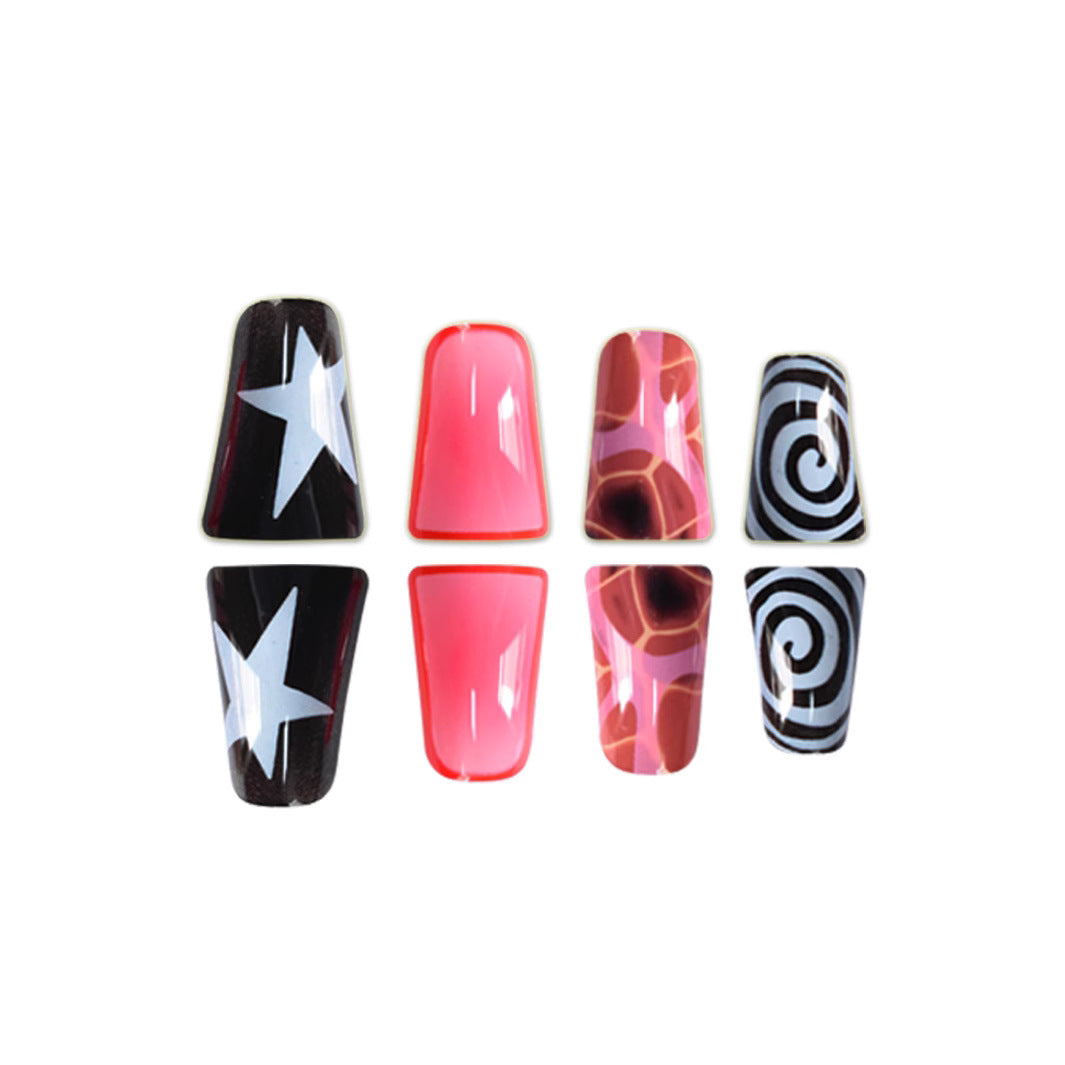 Trendy Artistic Press-On Nail Set Kalsten