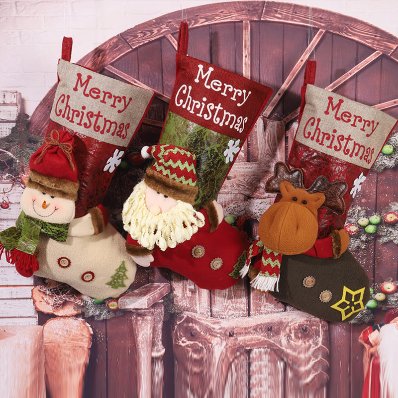 Cute Christmas stocking with snowman motif Kalsten