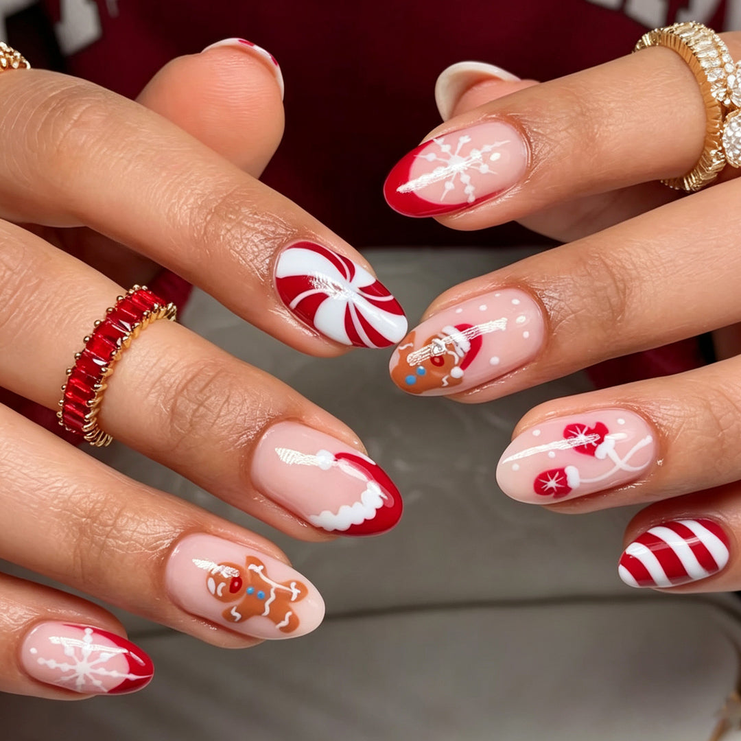 Holiday-Themed Manual Nail Set