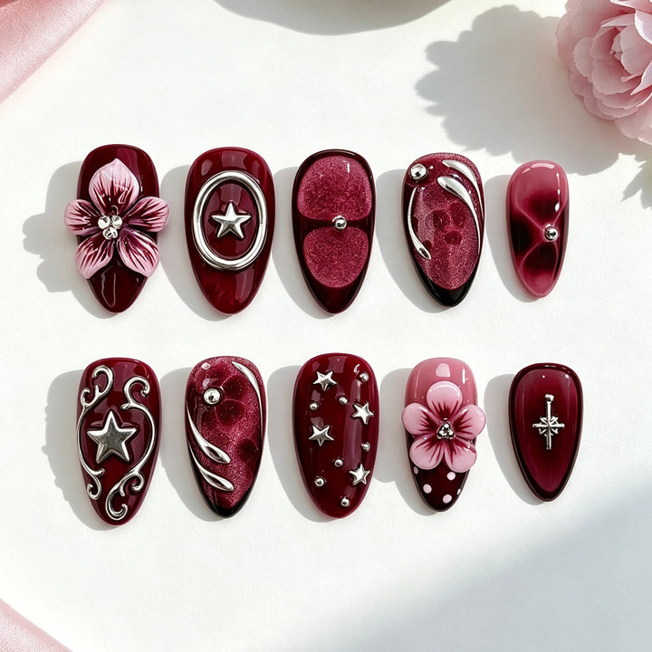 Decorative Floral Nail Design
