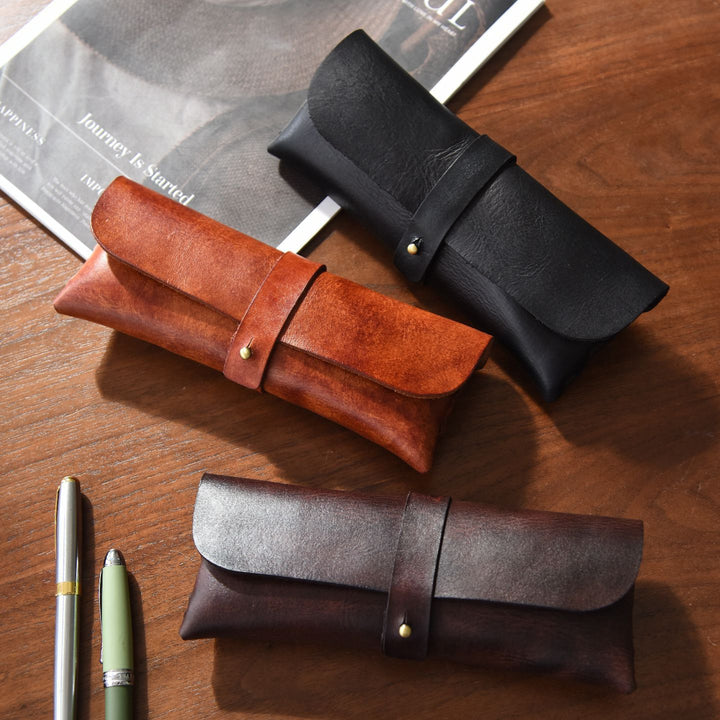 Vintage Leather Pencil Case