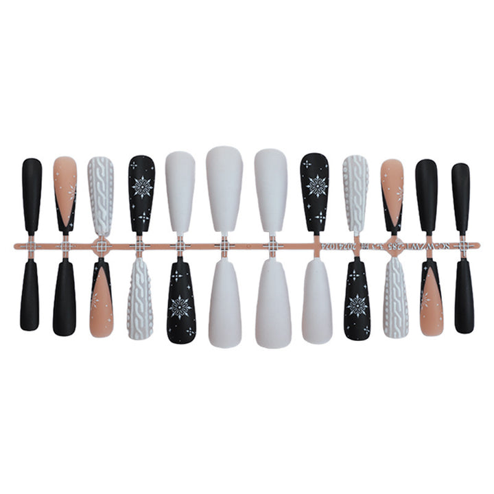 Acrylic nail set with stylish geometric design Kalsten