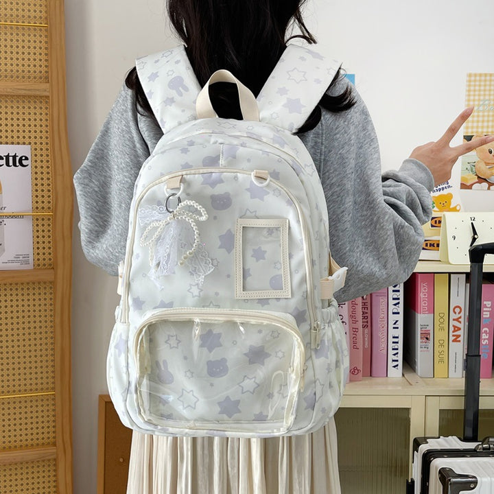 Whimsical Star-Print School Backpack Kalsten