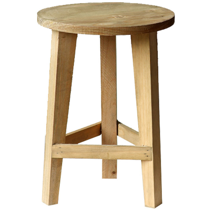 Rustic stool made of solid wood Kalsten