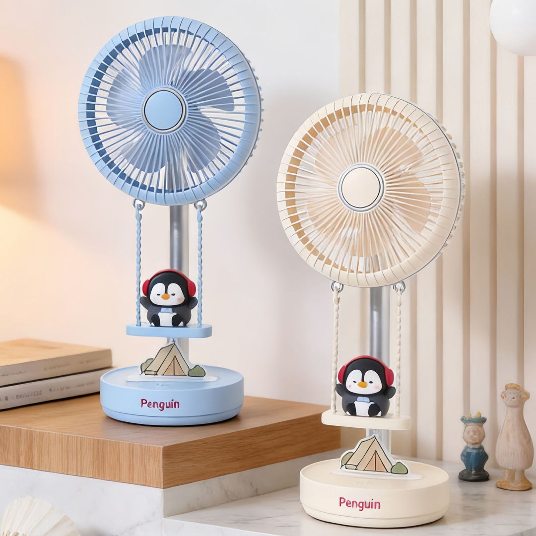 Ladies portable table fan with cute penguin design Kalsten