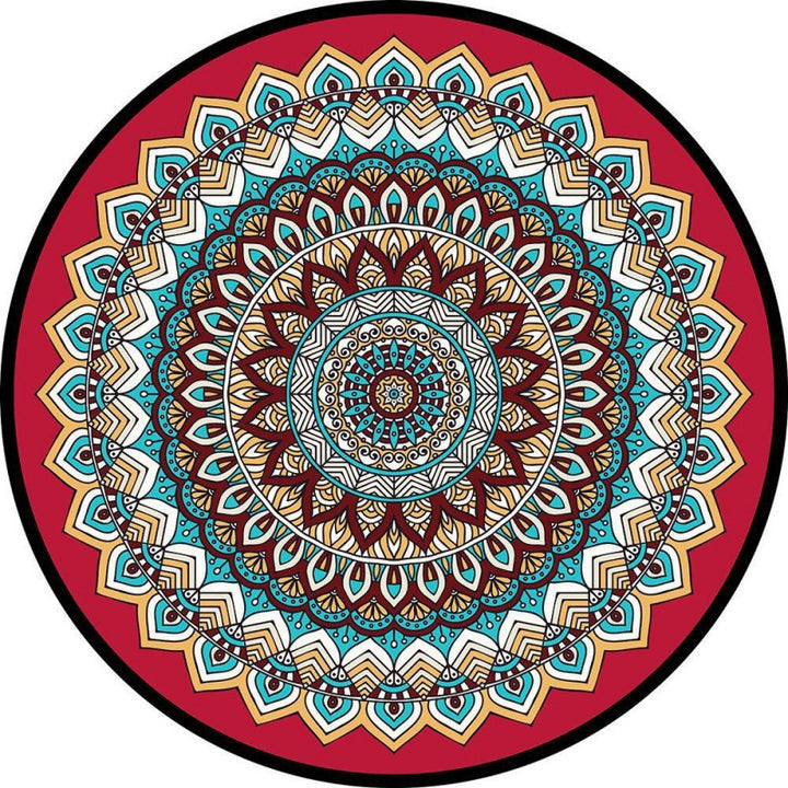 Circular Vintage Floral Area Rug Kalsten