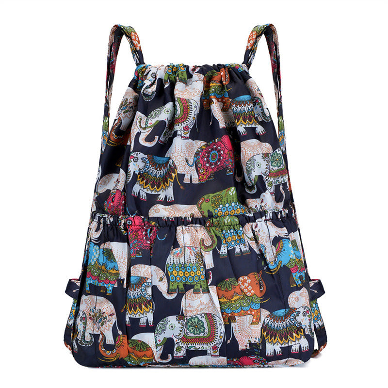 Floral Print Drawstring Backpack Kalsten