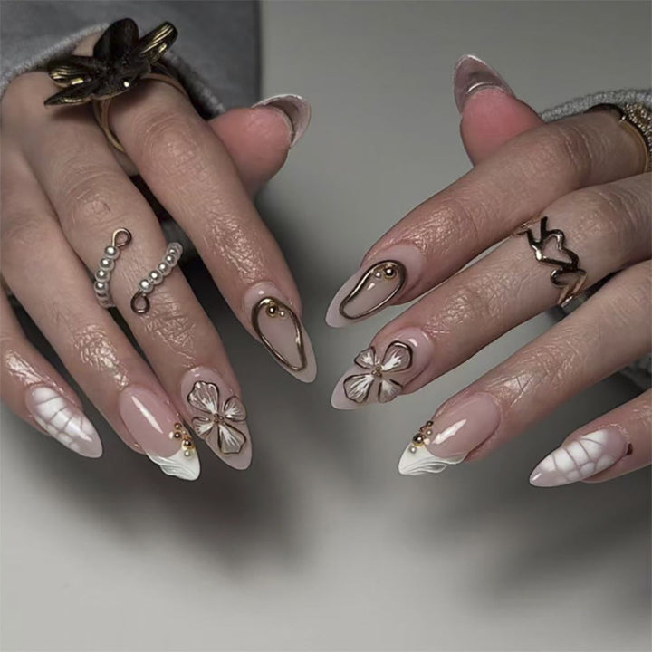Artful nail art with floral accents Kalsten