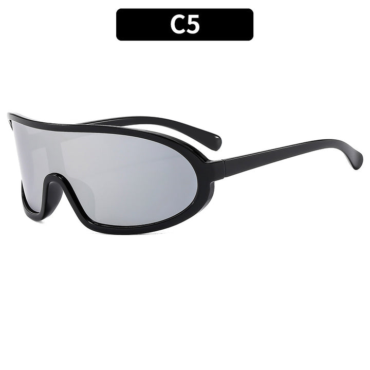 Sporty Oversized Shield Sunglasses