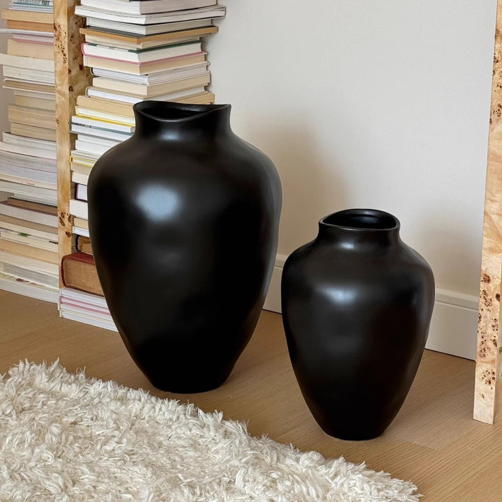 Elegant Curved Ceramic Vase