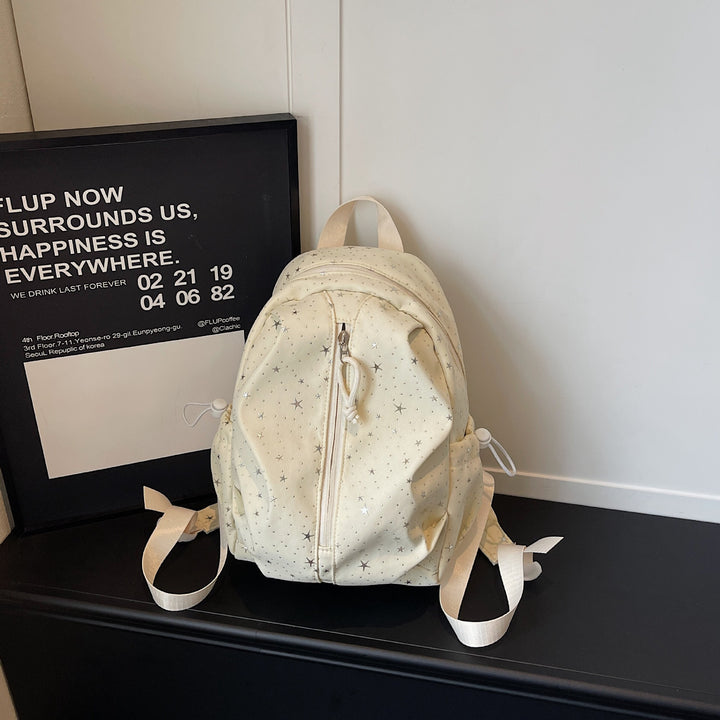 Star-Embellished Fashion Backpack