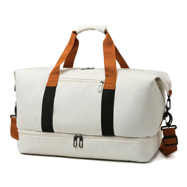 Sporty travel bag with sturdy carrying handles and adjustable shoulder strap Kalsten